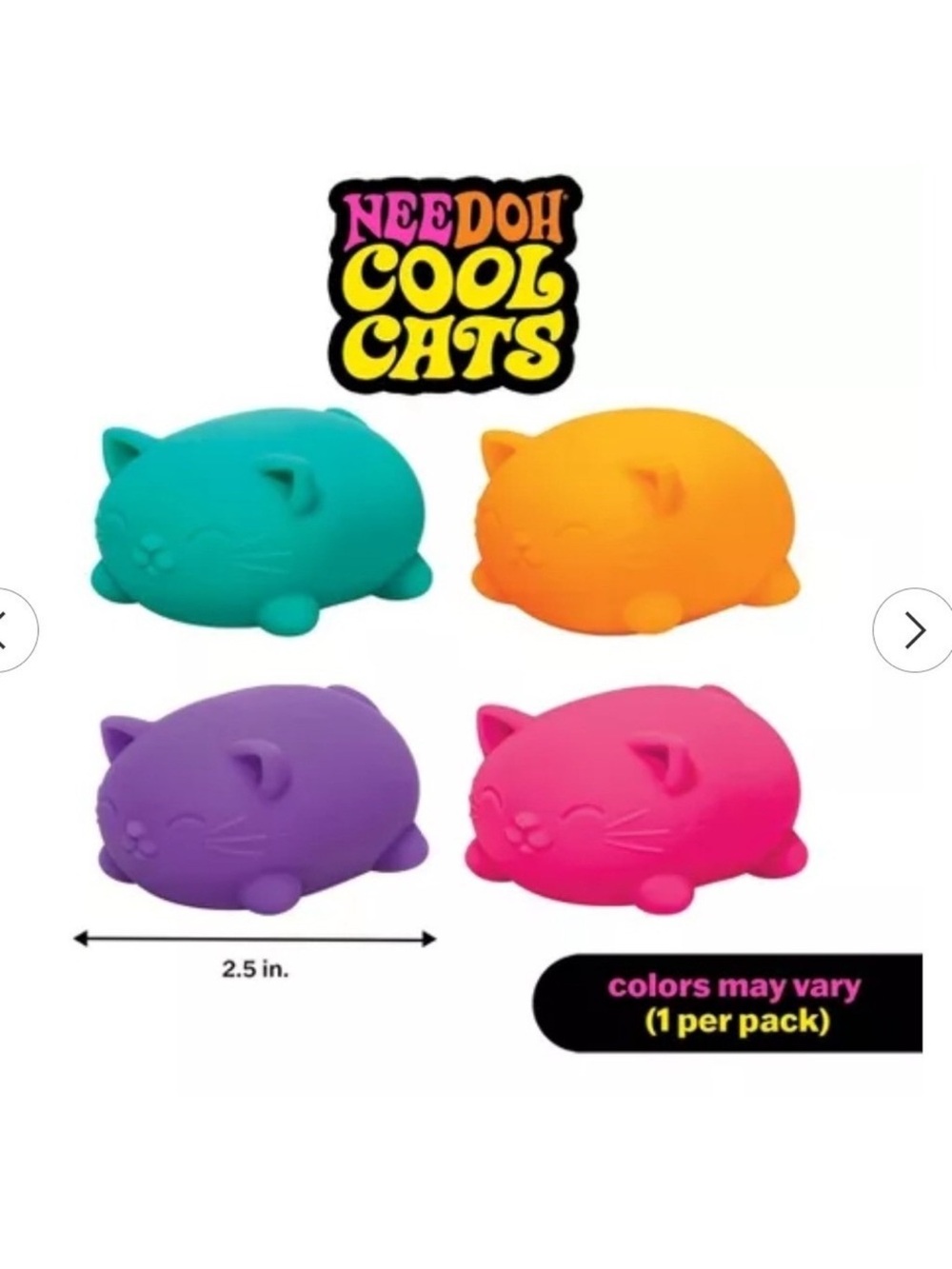 AUTHENTIC NeeDoh Cool Cats Red Cat Squishy Stress Toy by Schylling